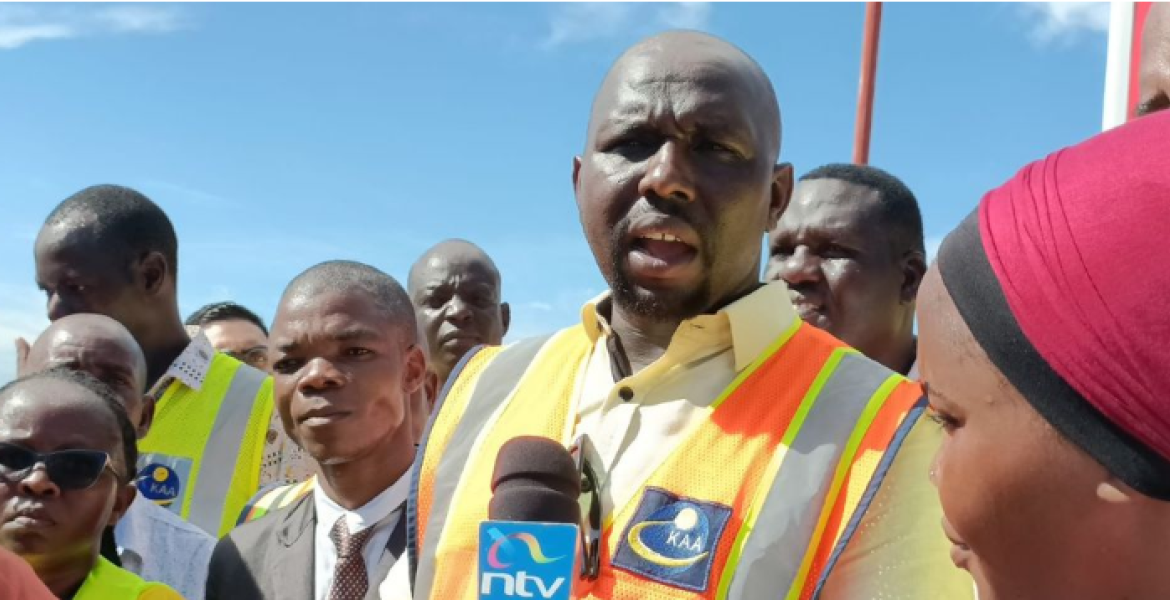 Transport Cabinet Secretary Kipchumba Murkomen CS Murkomen Holds Uhuru Government Accountable for JKIA Roof Leakage