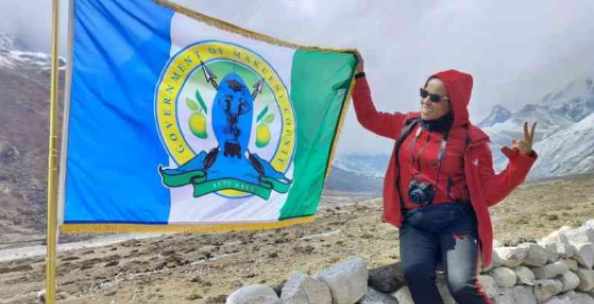 Dr Faith Mwende at Mt Everest Kenyan Woman Climbing Mt Everest to Promote Climate Action