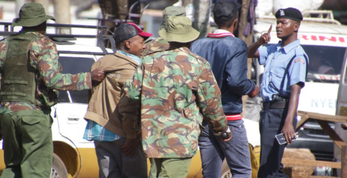 A man is Arrested by Police Officers in Nyeri Town Where Former Mungiki Leader Maina Njenga was to Hold a Meeting Nyeri on High Alert as Police Bar Maina Njenga's Event, Launch Operation