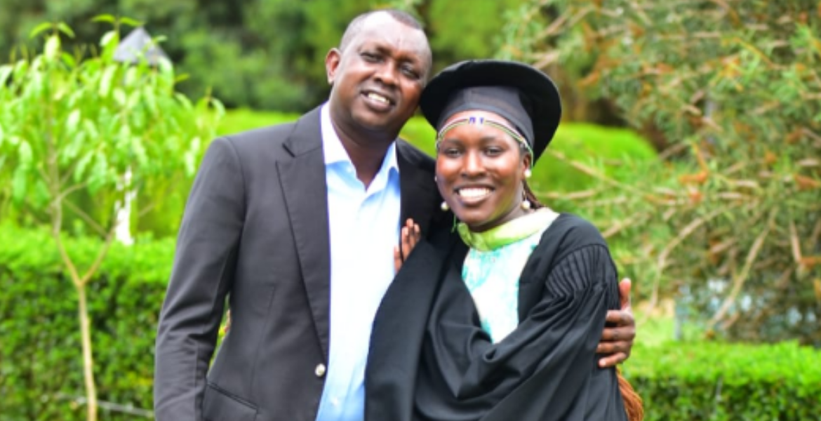 Oscar Sudi with his Daughter Faith Kapsaret MP Oscar Sudi Surprises Daughter With Car and Apartment After Graduation