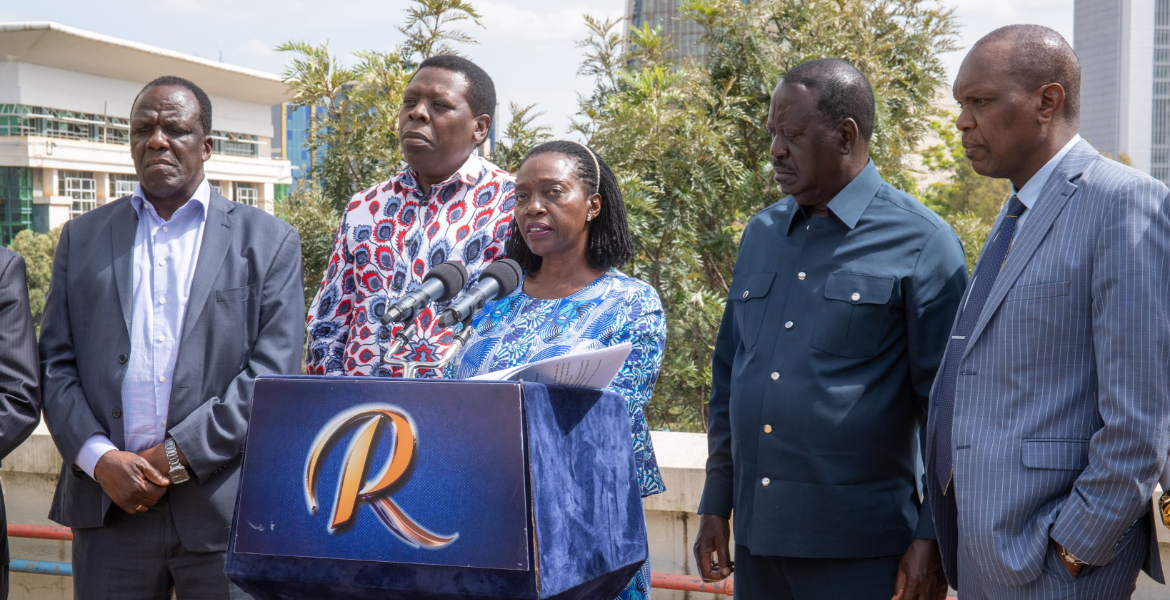 Azimio Leaders led by Raila Odinga, Martha Karua, Eugene Wamalwa and Wycliffe Oparanya Address Journalists at Their Capitol Hill Offices Raila Odinga New Unveils New Game Plan Against Ruto