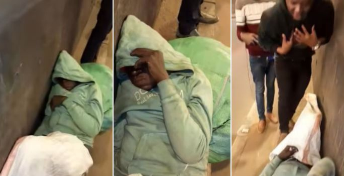 Homeless Man Who Resides Along the Pangani Tunnel on Thika Road Homeless Man Declines Generous Offer of Cash and House