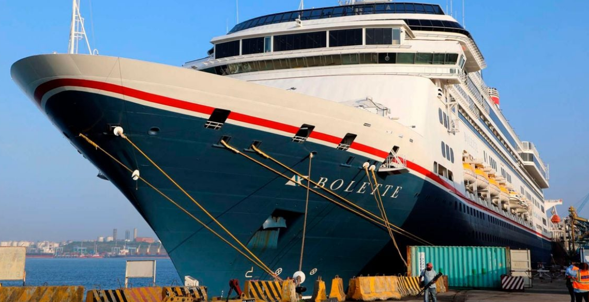 MS Bolette Cruise Ship Arrives at the Port of Mombasa, Kenya 18 Kenyans Stranded on Cruise Ship Due to SID Policy Implementation
