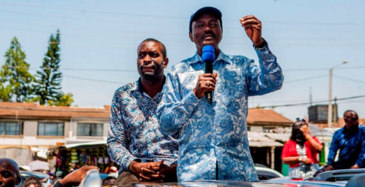 Wiper Party leader Kalonzo Musyoka (right) and Nairobi Senator Edwin Sifuna Kalonzo Touts Sifuna for Future Foreign Affairs Position