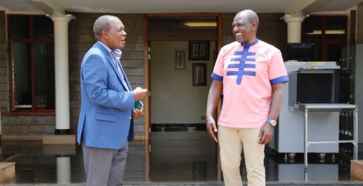 Treasury Cabinet Secretary Njuguna Ndung'u (left) with President William Ruto Kenya Placed on Grey List for Anti-Money Laundering