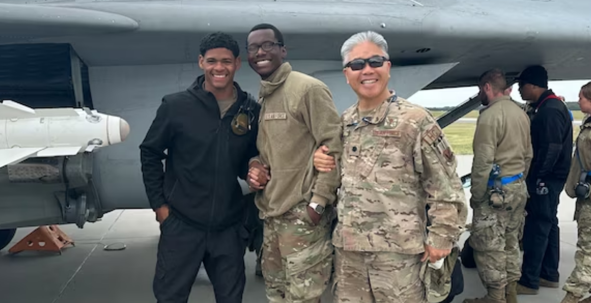 Airman Larry Okero (center) Kenyan Man Overcomes Challenges to Find Success in the US Military