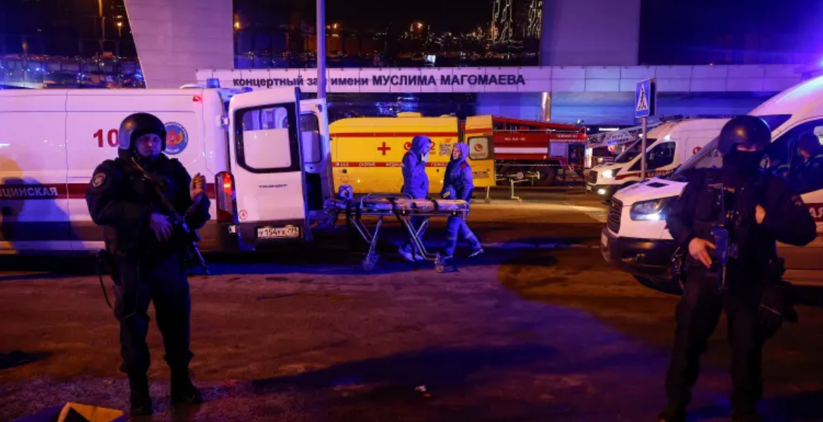Russian Law Enforcement Officers Kenya Condemns Russia Terror Attack That Killed Over 115 People on Friday