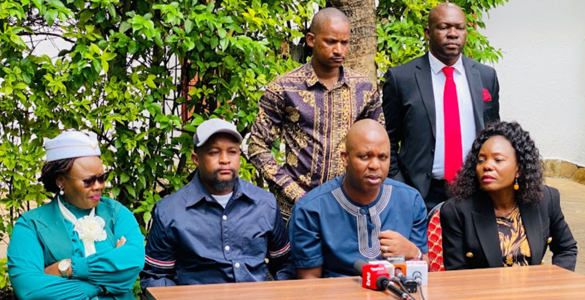 Embakasi West MP Mark Mwenje Addresses the Press Babu Owino Forms Rival Alliance to Challenge Azimio Coalition