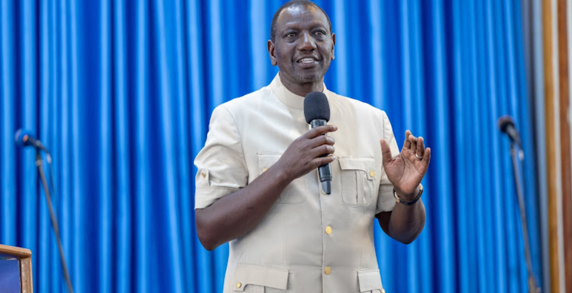 President William Ruto at AIC Fellowship in Eldoret on April 7, 2024 Ruto Urges Fiscal Discipline, Appeals to Doctors to End Strike