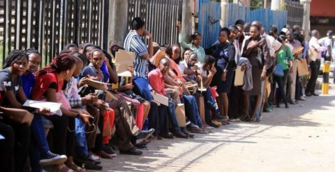 Kenyans Queuing for a Job Interview Significant Investment in Kenyan Textile Industry to Create 20,000 Jobs and Boost Exports