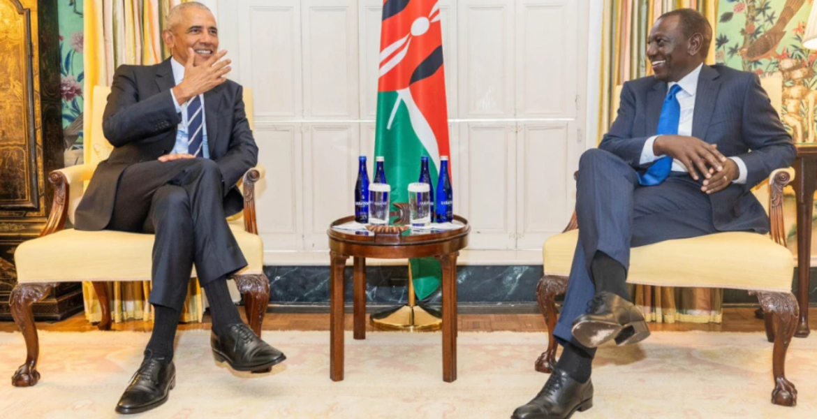 President William Ruto and Former US President Barack Obama Obama, Ruto Deliberate on Africa's Development Agenda