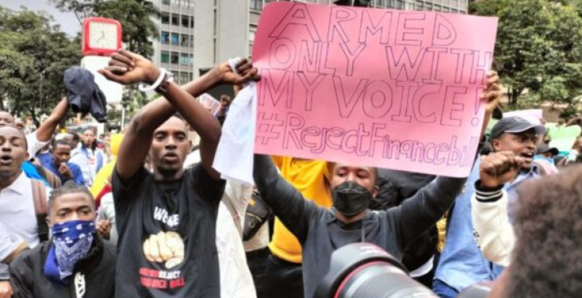 Demonstrations against the Finance Bill 2024 Kenya Kwanza Leaders Flee Church Event as Protesters Gather in Nyahururu