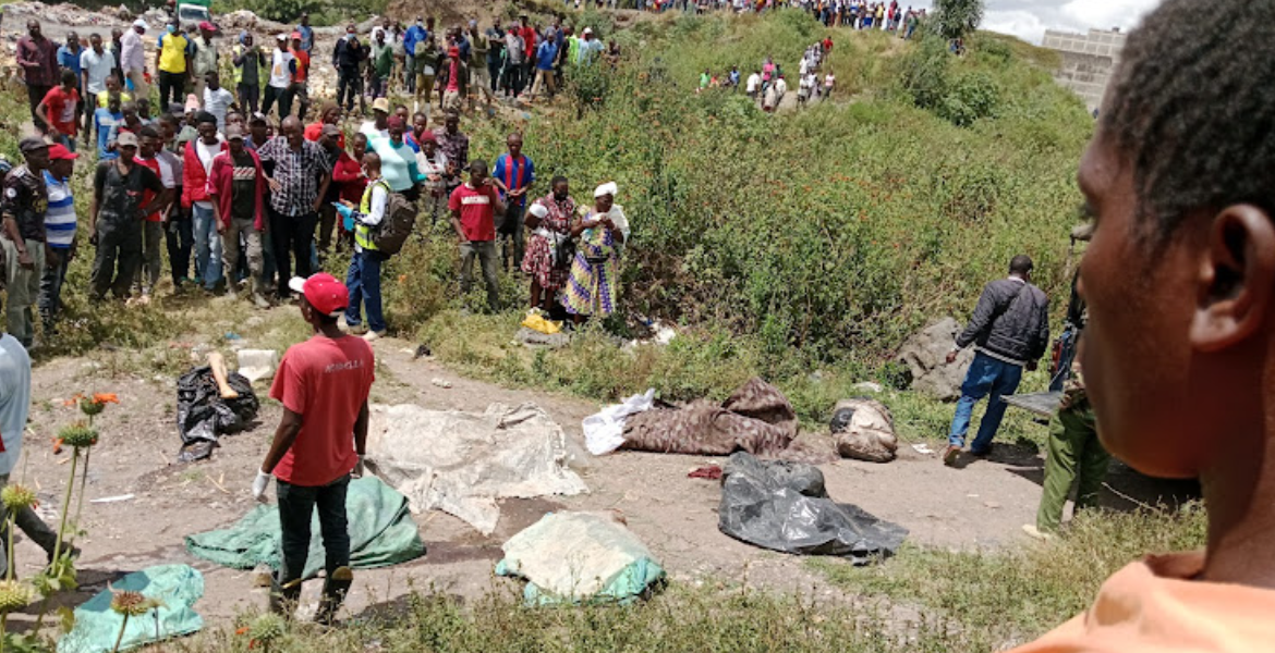 The bodies Retrieved From Dumpsite in Kware, Nairobi Six Bodies Found in Nairobi Quarry Linked to Anti-government Protests