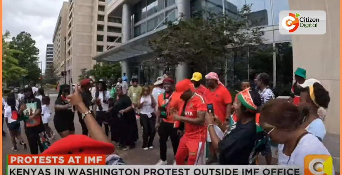 Kenyans in U.S camp at IMF Headquarters /Citizen Kenyan Diaspora Protests IMF Policies Outside Washington Headquarters