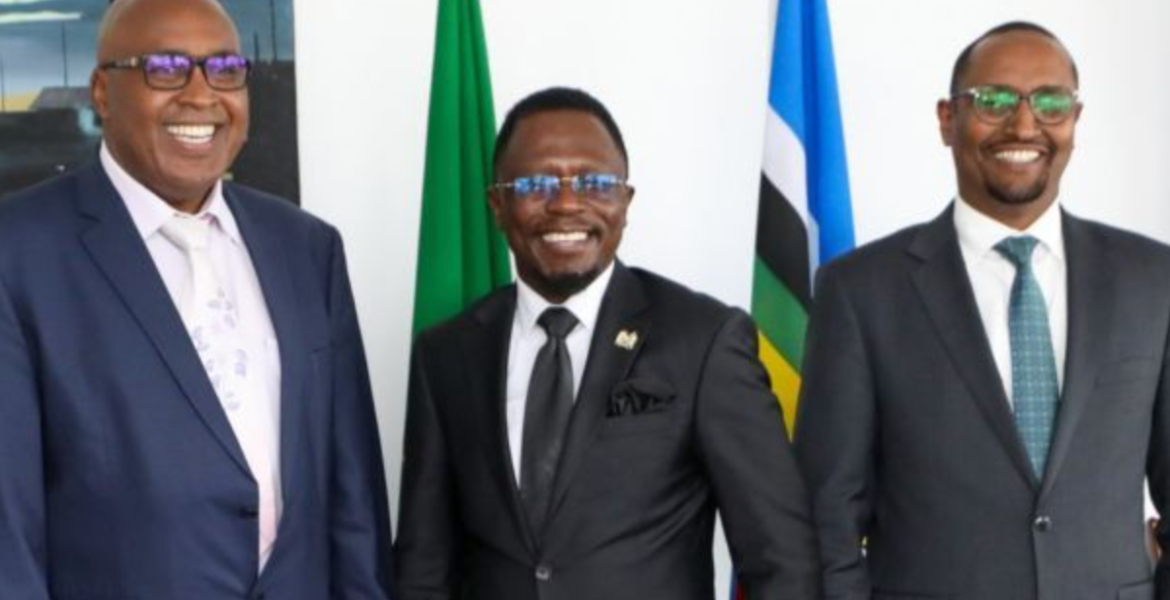 CS Ababu Namwmba (centre) and Executives From Cape Media Cape Media Set to Bring 'America's Got Talent' Excitement to Kenya