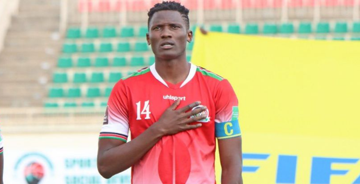 Harambee Stars Skipper Micheal Olunga Harambee Stars Face Zimbabwe in Afcon Qualifier