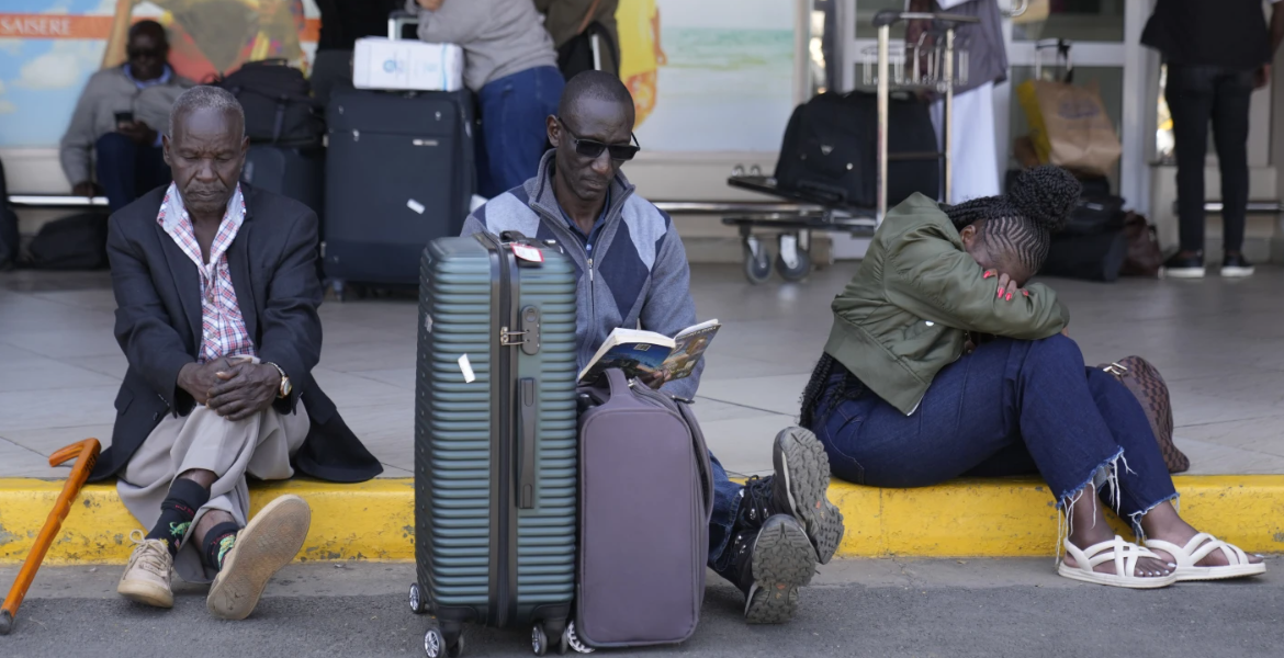 Stranded Passengers Passengers Stranded as JKIA Workers Protest Adani Takeover