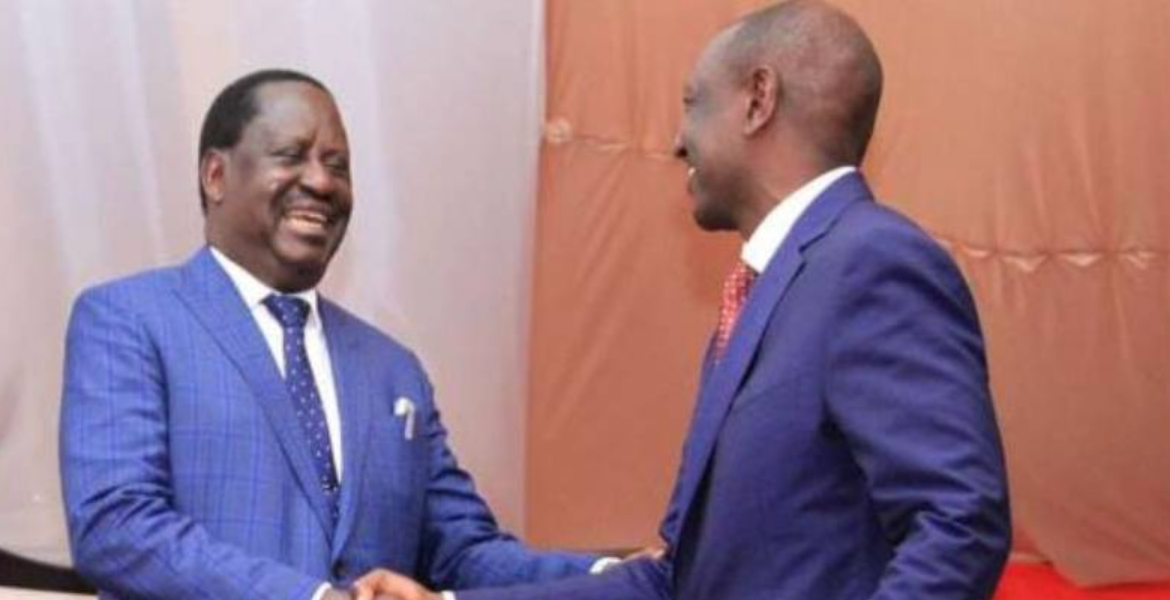 Azimio Leader Raila Odinga and President William Ruto Ruto's Rocky Road to Raila's Strongholds