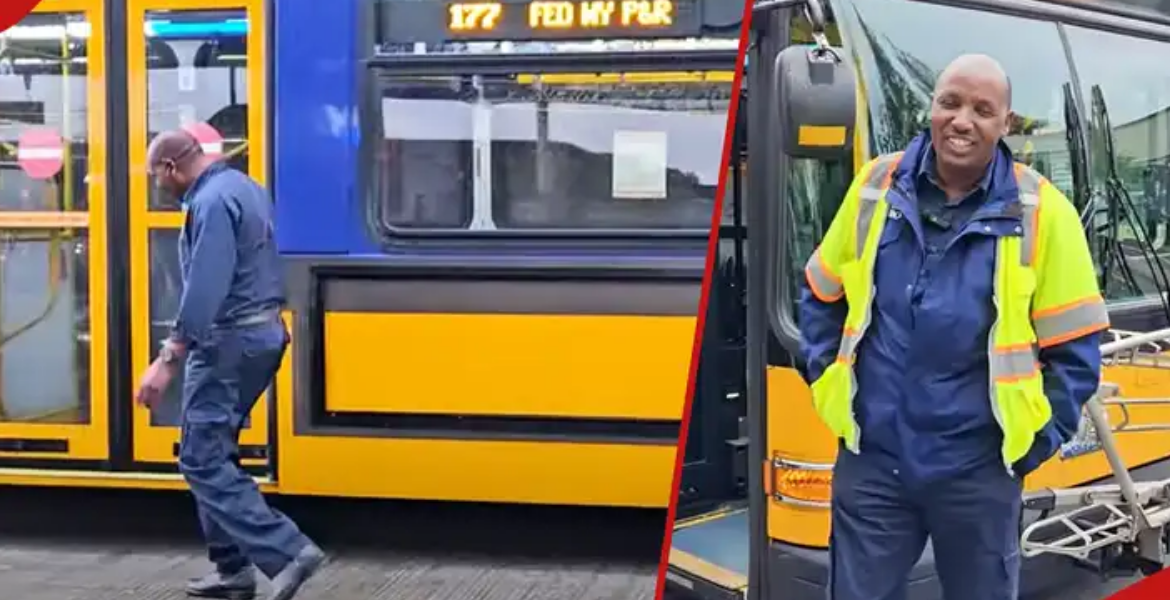 Mike Former Kenyan Teacher Thrives as US Bus Driver, Celebrates Lucrative Income