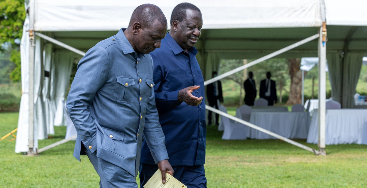 President William Ruto and Azimio Leader Raila Odinga UDA, ODM Face Off in Ugunja By-election Battle