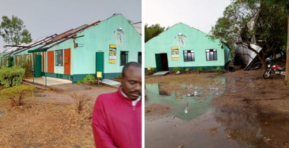 Rain Damage Aftermath at St. Aloys Mayenya Secondary School Storm Ravages Kisumu School, Nine Students Hospitalized