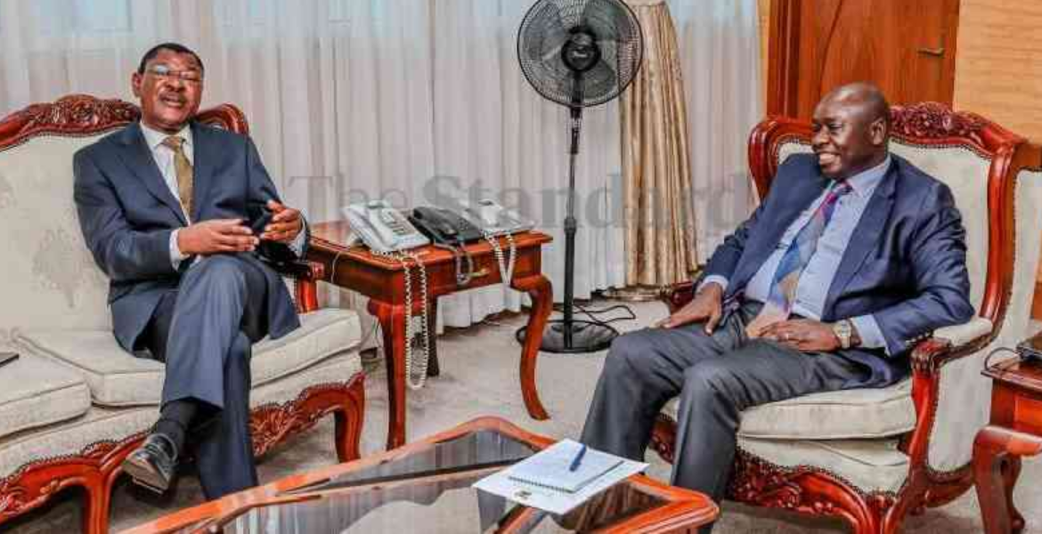 National Assembly Speaker Moses Wetang'ula and Deputy President Rigathi Gachagua Speaker Wetang'ula Rebukes DP Gachagua for Pre-emptive Impeachment Defence