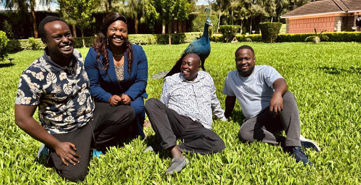 Ousted Deputy President Rigathi Gachagua and his wife Dorcas with their sons Keith Ikinu and Kevin at their home in Nyeri Rigathi Gachagua Finds Comfort in Nyeri After Kindiki Swearing-in