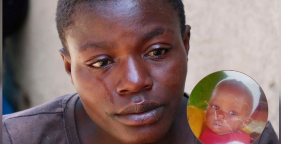 Maureen Gesare Weeps at her Home in Rhoda, Nakuru County, after her nine-month-old daughter, Rehema Kerubo /Nation A Mother's Anguish: Nakuru Woman Searches Tirelessly for Missing Baby