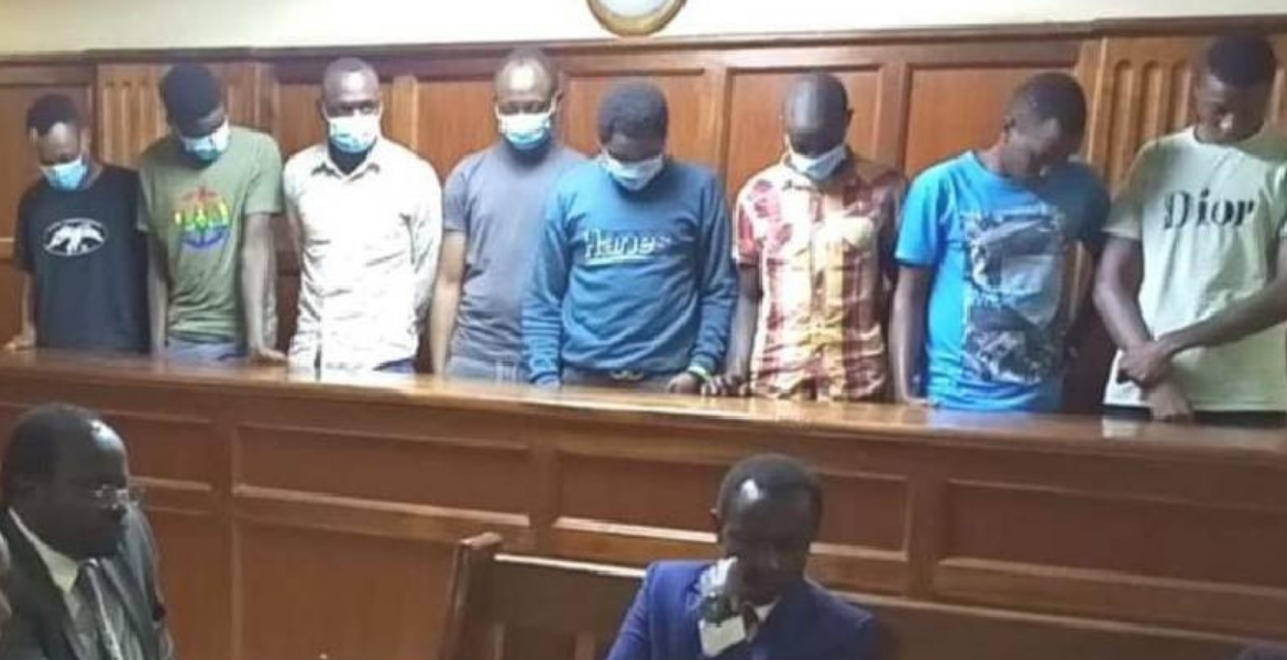 Some of the Suspects who Appeared Before the Court Court Orders Fuliza Scammers to Surrender Luxury Cars in Sh449m Heist
