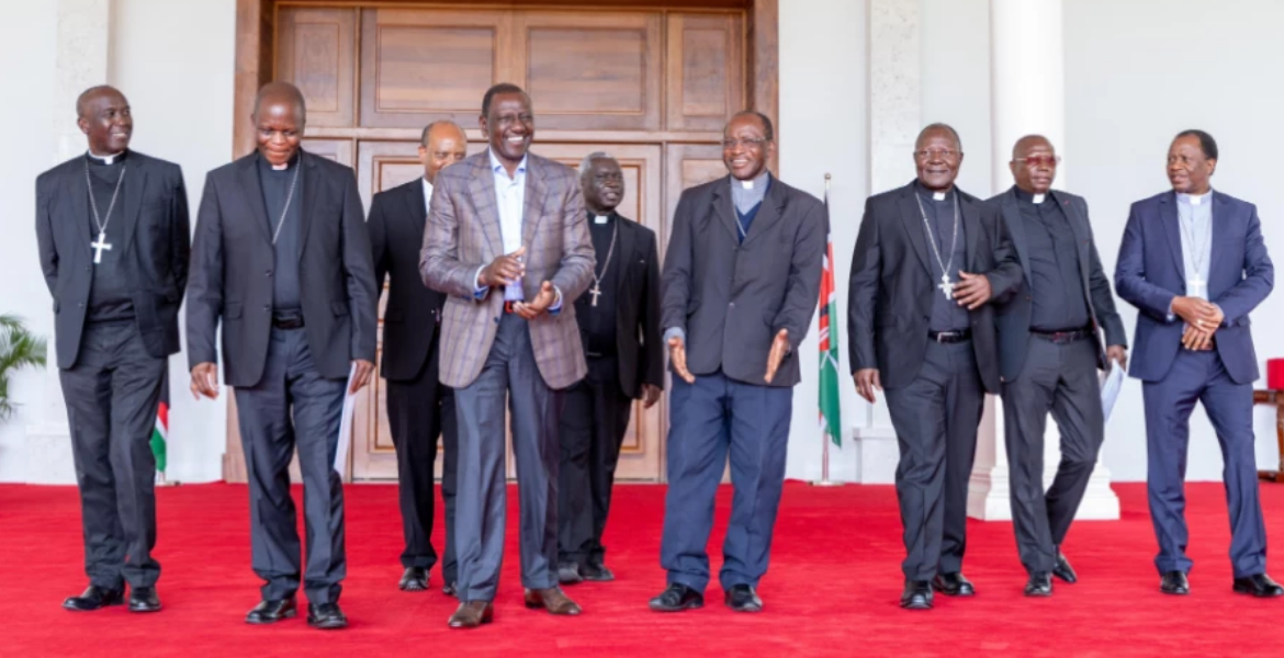 President William Ruto and Kenya Conference of Catholic Bishops Catholic Bishops Issue Strong Rebuke of Ruto Government's Performance