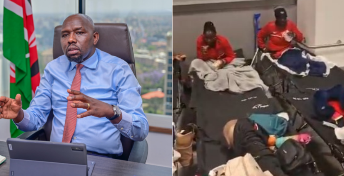 Sports CS Kipchumba Murkomen and the Kenya Women's Amputee Team in Germany Murkomen Refutes Claims of Stranded Amputee Squad at Frankfurt Airport