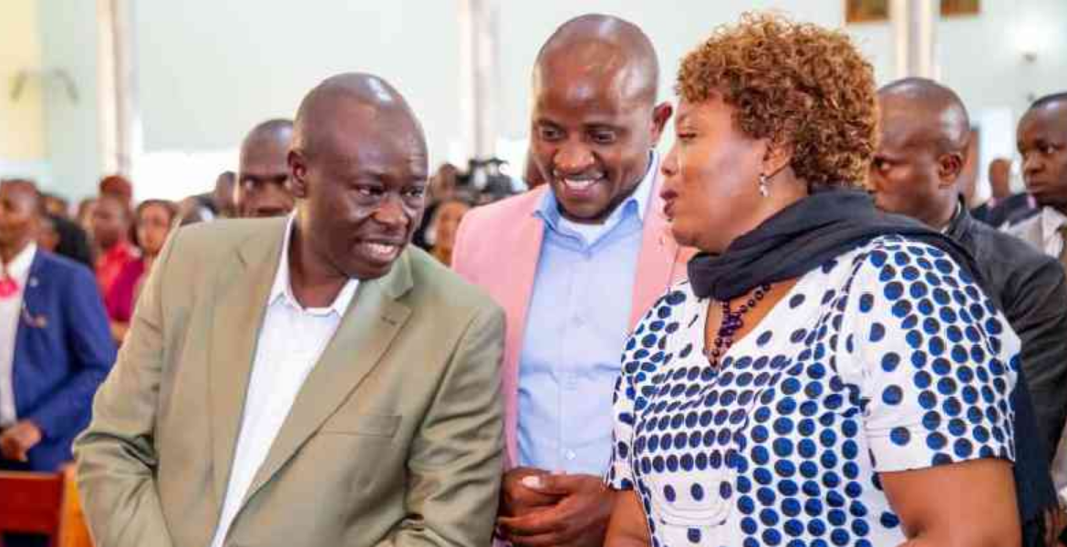 Former Deputy President Rigathi Gachagua Chats With Nyeri Woman Rep Rahab Mukami and Mathira MP Erick Wamumbi Mt Kenya MPs Face Voter Backlash Following Gachagua's Removal