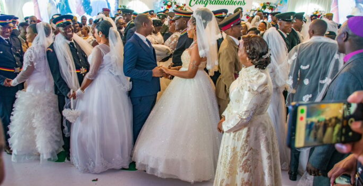 Mass Wedding of Police Officers Held at St. Paul's University 84 Police Officers Wed in Mass Ceremony Led by Pastor Dorcas Gachagua