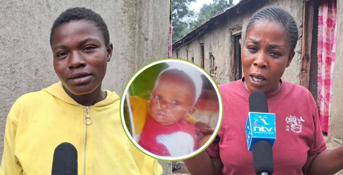 Maureen Gesare (left), the Mother of nine-month-old Rehema Kerubo (inset) /Nation Nakuru Mothers' Desperate Hunt for Vanished Children
