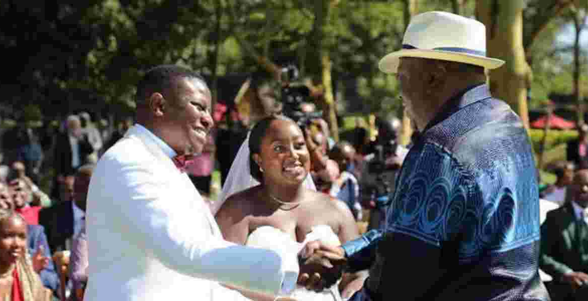 Former President Uhuru Kenyatta Uhuru Present as Kalonzo's Daughter Weds