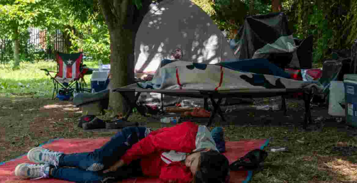 Homeless Migrants Migrant Crisis Drives US Homeless Numbers to All-Time High