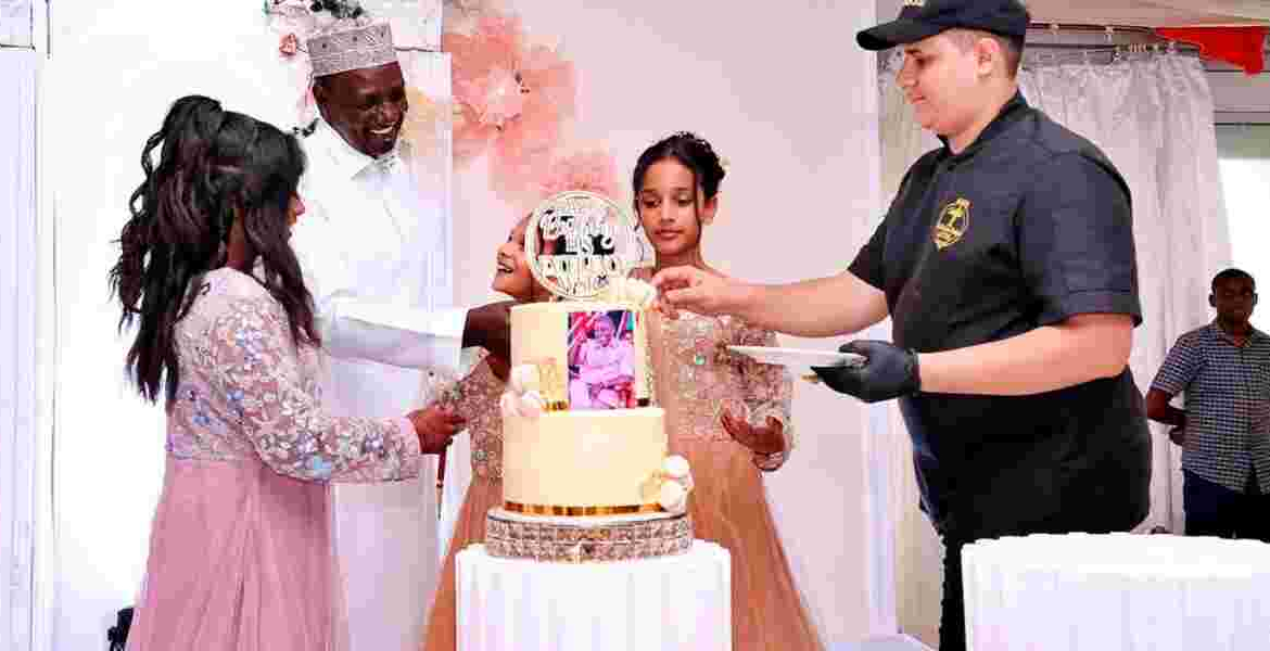President William Ruto at the Wedding of Zakir Khosla Pomp. Power as Ruto Attends Private Mombasa Wedding