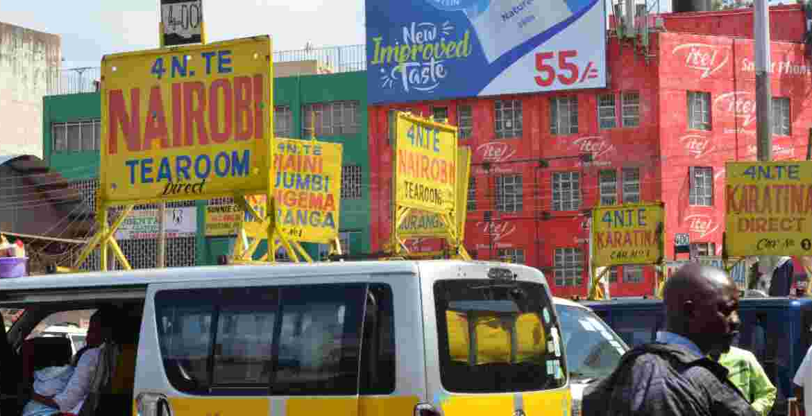 Matatus at the Main Nyeri Town bus Terminus Holiday Season Brings Contrasting Fortunes for Businesses