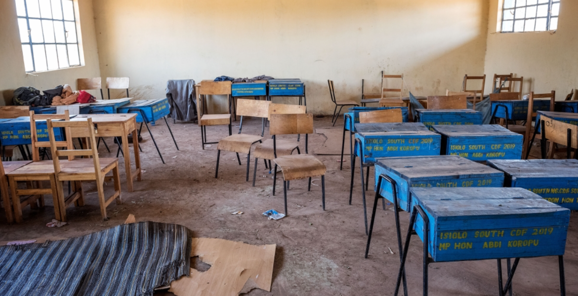 Empty Classroom Vacant Classrooms, Lost Millions: Kenya Schools Face Historic Disruption