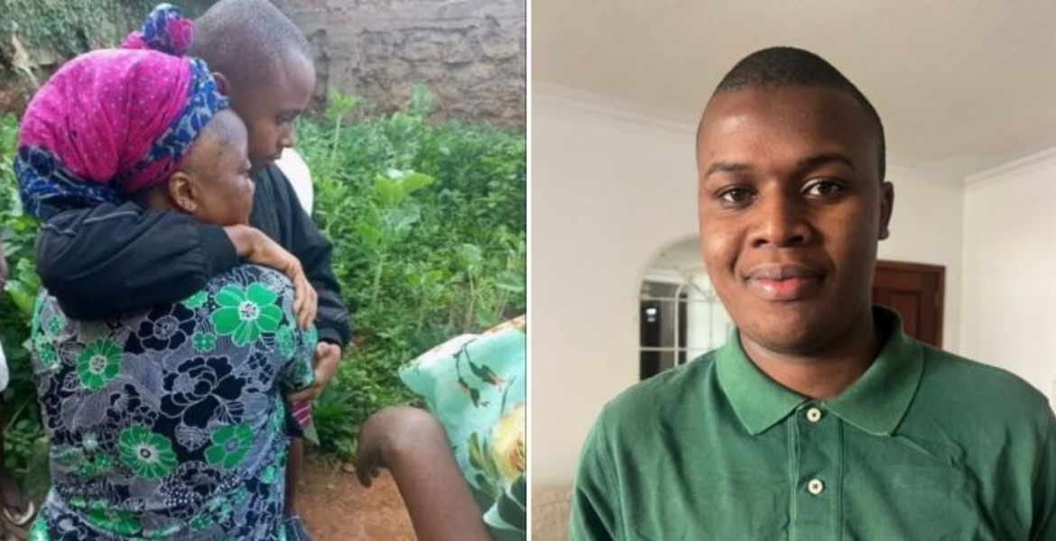 Billy Mwangi With his Family After Release (left) and Peter Muteti Peter Muteti and Billy Mwangi Found Alive Ahead of Abduction Protests