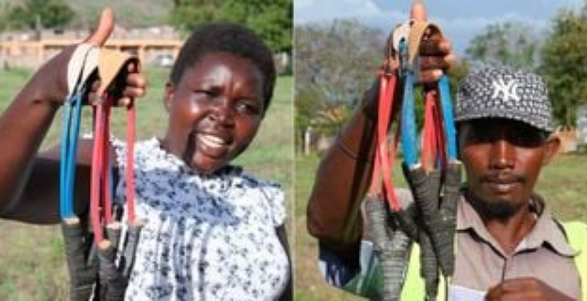 Elizabeth Nthemba (left) and her Husband Bernard Musa The Rising Popularity of Catapults in Nairobi