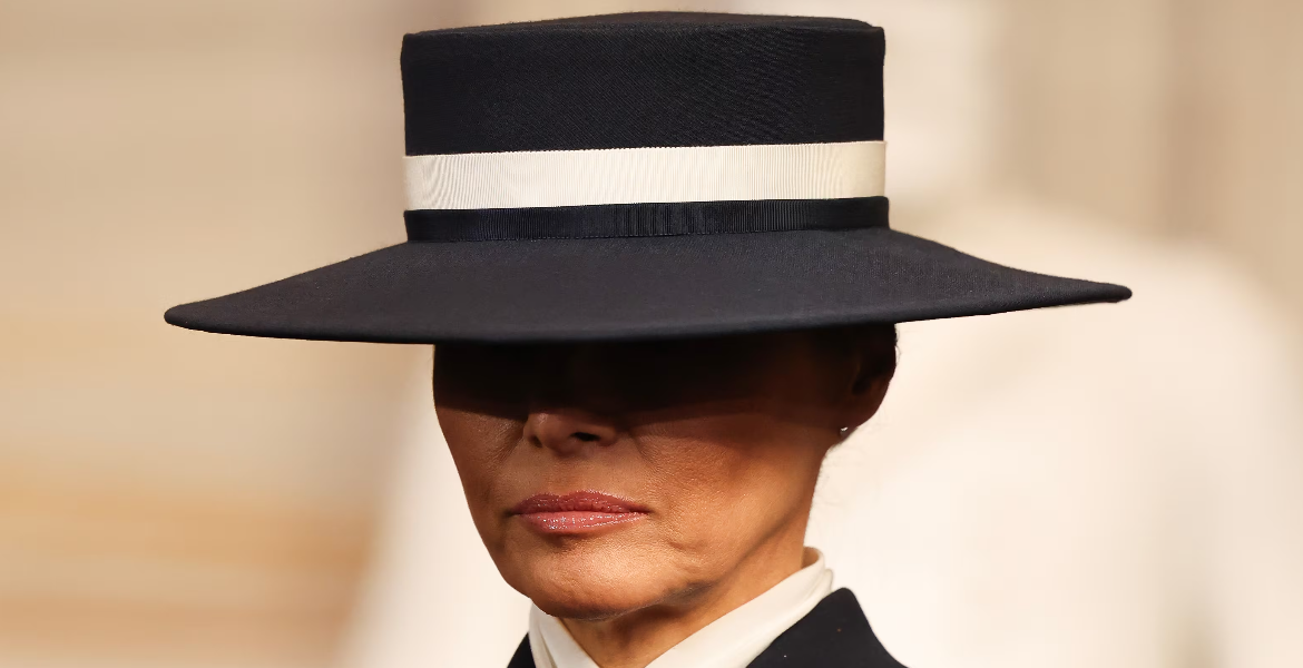 First Lady Melania Trump Melania Trump's Wide-brimmed Hat Steals Spotlight at DC Inauguration