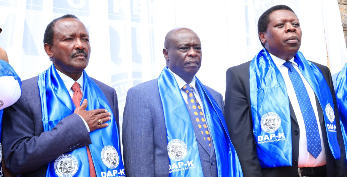 Wiper Party Leader Kalonzo Musyoka, Ex-DP Rigathi Gachagua and DAP-K Party Leader Eugine Wamalwa Top Kenya Leaders Seek Coalition Partners Two Years Before Polls