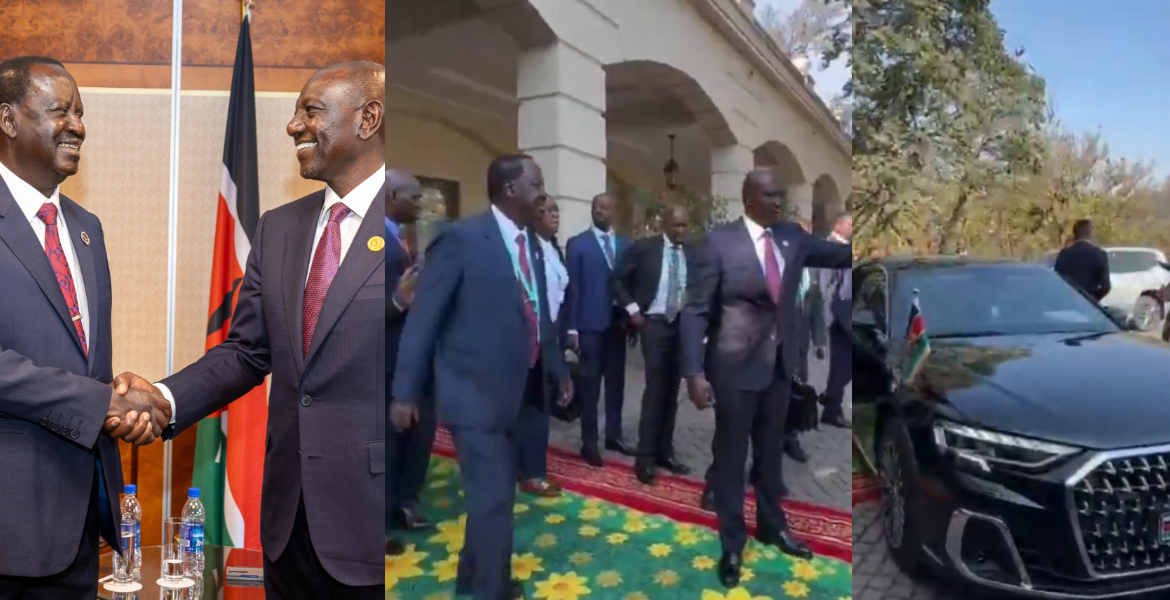 President William Ruto and Former Prime Minister Raila Odinga Ruto Leads Kenyan Delegation to AU Summit as Raila Seeks Top Post