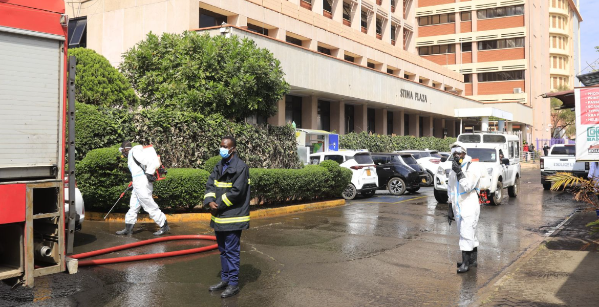 Nairobi Green Army Personnel Nairobi Green Army Conducts Cleanup Operation at Stima Plaza Following Illegal Dumping