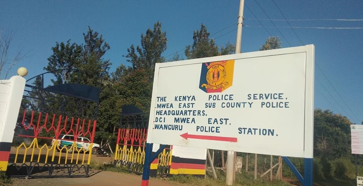 Wang'uru Police Station in Kirinyaga County Tycoon's Son Arrested for Murder After Woman's Body Found in Kirinyaga Septic Tank