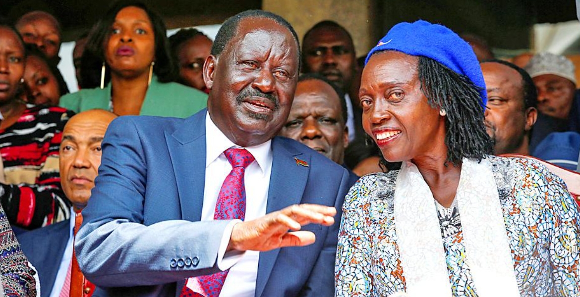 Former Prime Minister Raila Odinga and is Former Running Mate Martha Karua Raila Odinga Defends Ruto as Martha Karua Criticizes Opposition Compromise