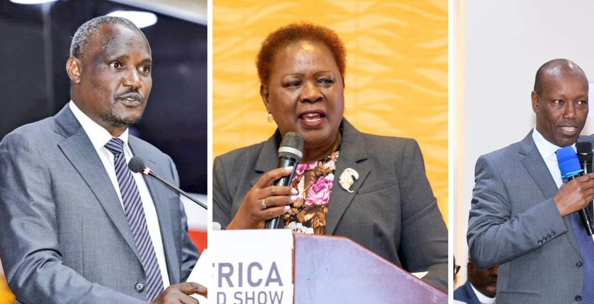 From left: Treasury CS John Mbadi, Lands CS Alice Wahome, and Trade CS Lee Kinyanjui Senate Moves to Censure Three Cabinet Secretaries for Ignoring Parliamentary Oversight
