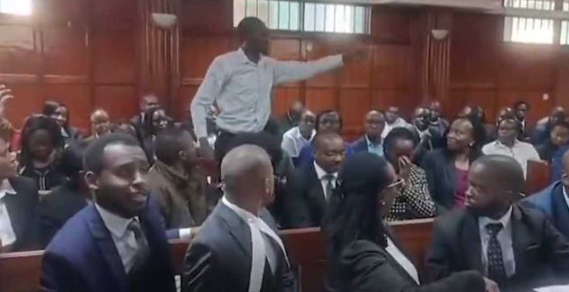 Man Firing Attacks at DCI Lawyer in Court Drama at Milimani Court as Man Slams DCI Lawyer Over Blogger Kinyagia's Disappearance