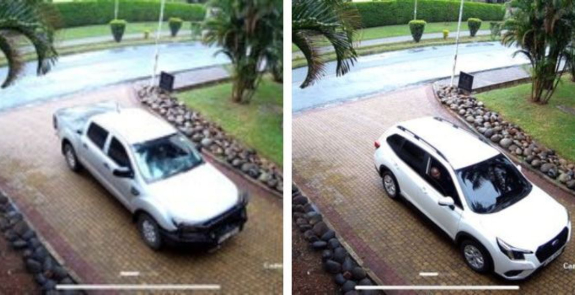 Vehicles Parked Outside Jimmy Wanjigi Muthaiga Home Jimi Wanjigi Alleges DCI Presence Outside His Muthaiga Residence, Shares CCTV Footage